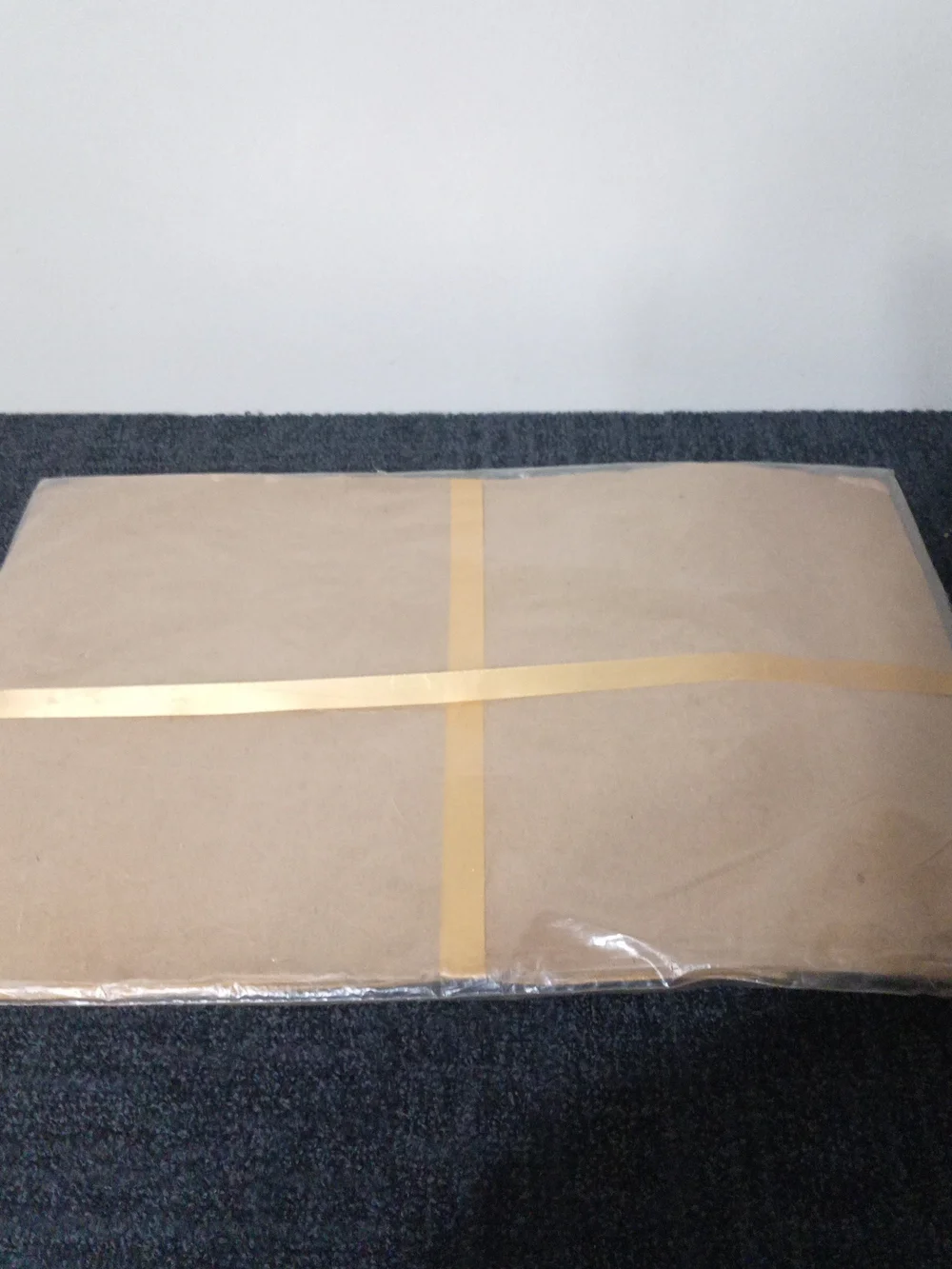 1962 Vintage Set Of 8 Placemats Gold Embroidered On Cream Linen NWT